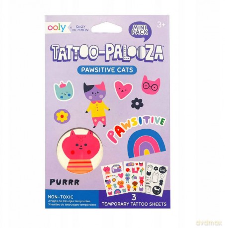Tatuaże zmywalne mini Tattoo Palooza - Koty