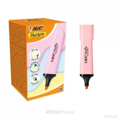 Zakreślacz Highlighter różowy pastel (12szt)