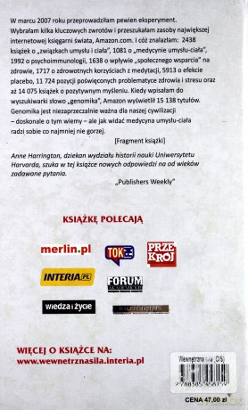 Wewnętrzna siła. Umysł, ciało i medycyna - Harrington Anne [KSIĄŻKA]