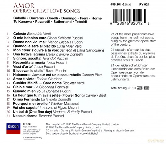 Pavarotti/Caballe/Corelli/Domingo: Amor [CD]