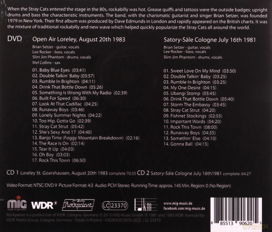 Stray Cats: Live At Rockpalast - 1983 Loreley Open Air + 1981 Cologne [2CD]+[DVD]