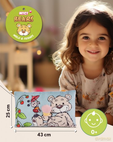 NICI Poduszka Miś Bendix 43x25cm (LÓD 2D)