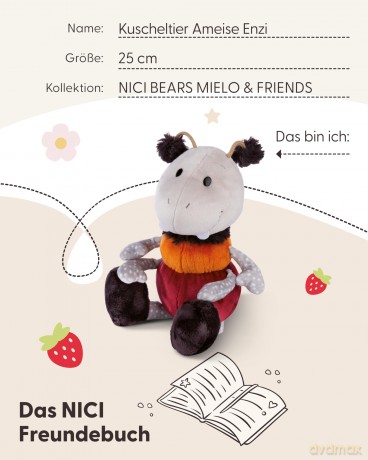 NICI Pluszowa mrówka Enzi  25cm