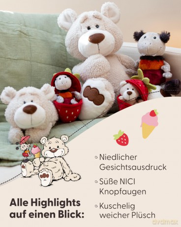 NICI Przytulanka Miś Bendix 20cm leżący