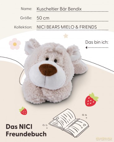 NICI Przytulanka Miś Bendix 50cm leżący