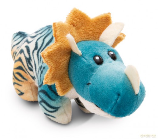 NICI Przytulanka niebieski dinozaur 12cm stojący w wulkanie z zawieszka