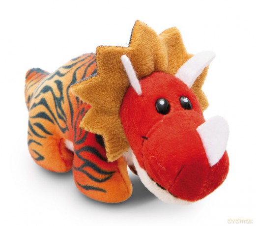NICI Przytulanka pomarańczowy dinozaur 12cm stojący w wulkanie z zawieszka