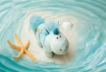 NICI Kuscheltier Einhorn Aquario 45cm stehend