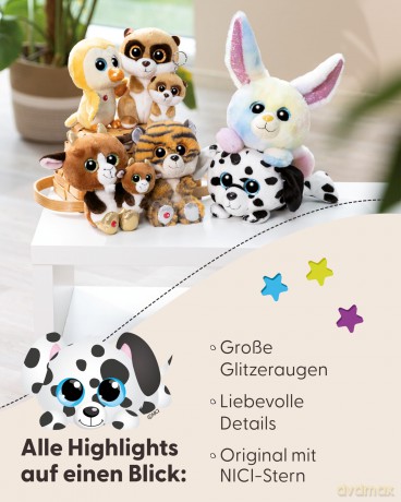 NICI Kuscheltier GLUBSCHIS Dalmatiner Dottino 25cm liegend