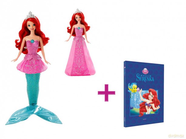 MATTEL Lalka Syrenka Arielka [ZABAWKA]+[KSIĄŻKA]