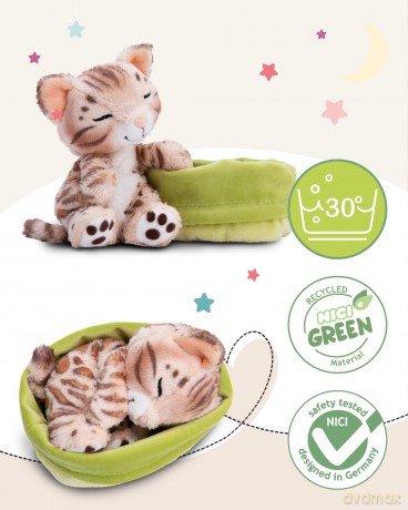 NICI śpiące zwierzątka Kot Bengalski w 12cm