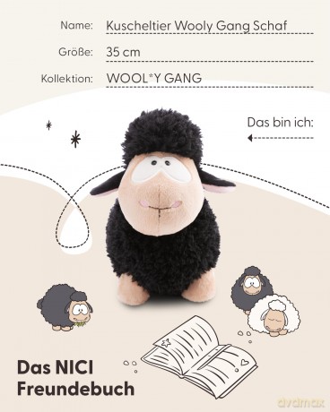 NICI Przytulanka Owca czarna 35cm