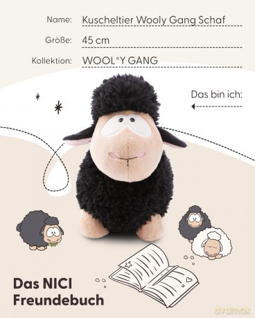 NICI Przytulanka Owca czarna 45cm
