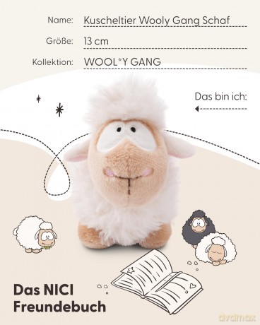 NICI Przytulanka Owca biała 13cm