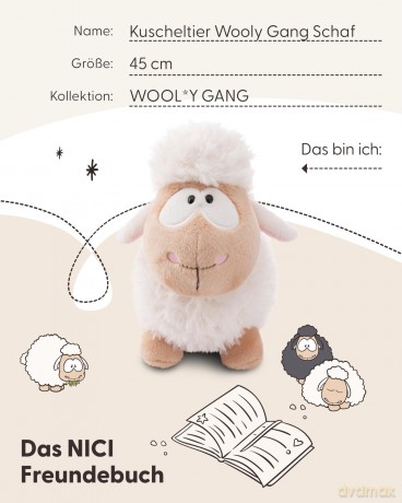 NICI Przytulanka Owca biała 45cm