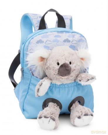 NICI Plecak z przytulanką 21x26cm Koala 25cm błękitny