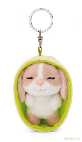 NICI wieszak/brelok na klucze śpiące zwierzątka Królik cappuccino 8cm