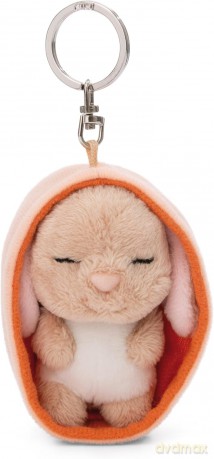NICI wieszak/brelok na klucze śpiące zwierzątka Królik karmel 8cm