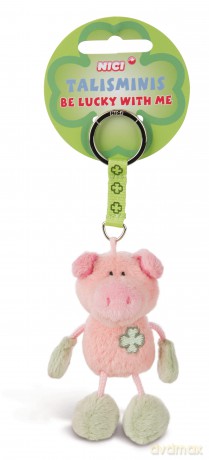 NICI wieszak/brelok na klucze Talisminis różowa świnka 7cm