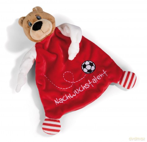 NICI Schmusetuch FC BAYERN MÜNCHEN Bär Berni 25x25cm an Header Karte