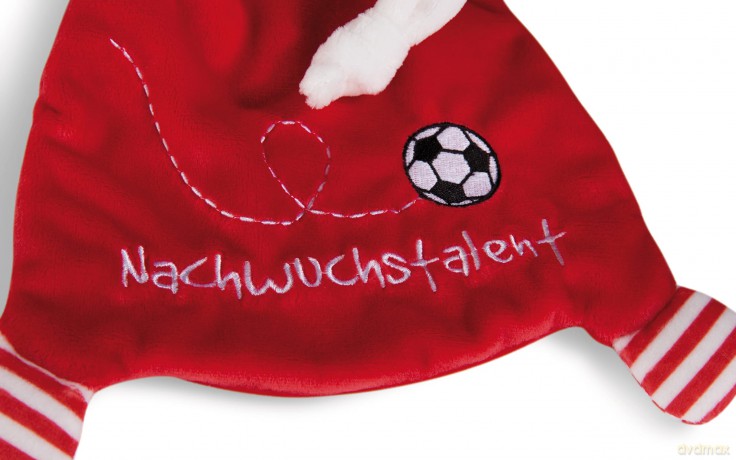 NICI Schmusetuch FC BAYERN MÜNCHEN Bär Berni 25x25cm an Header Karte