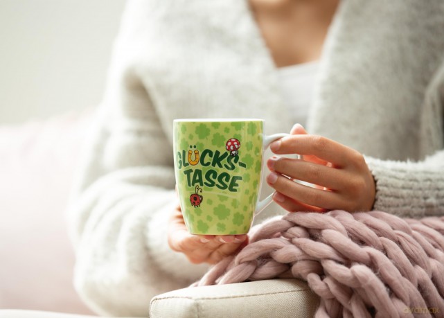 NICI Tasse "Glückstasse" 310ml 10x8cm mit Banderole