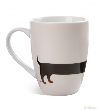 NICI Tasse Dackel "Longdrink" 310ml 10x8cm mit Banderole