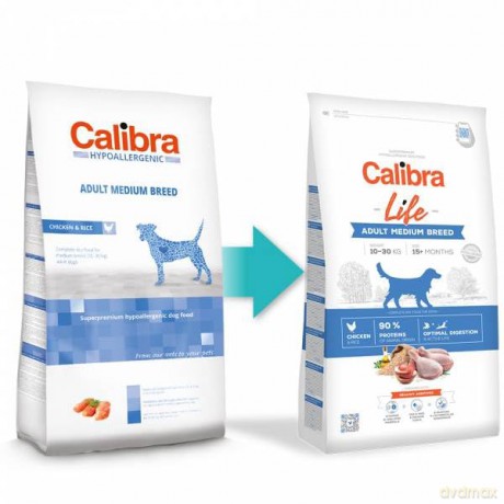 Calibra - Dog Life Adult Medium Breed Chicken 12 kg - (381092)