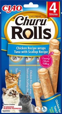 CHURU - Rolls Chicken/Tuna Wrap With Scallop 4pcs- (798.5082)