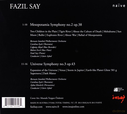 Fazil Say: Mesopotamia Universe Symphony (digipack) [CD]