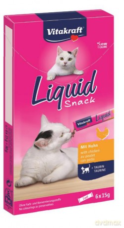 Vitakraft - Cat Liquid-Snack Poultry + Taurin 90gr - (16424)
