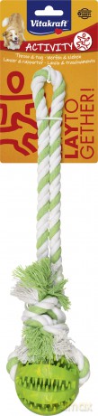 Vitakraft - Denta Fun Ball on rope 24cm Dog - (10682)
