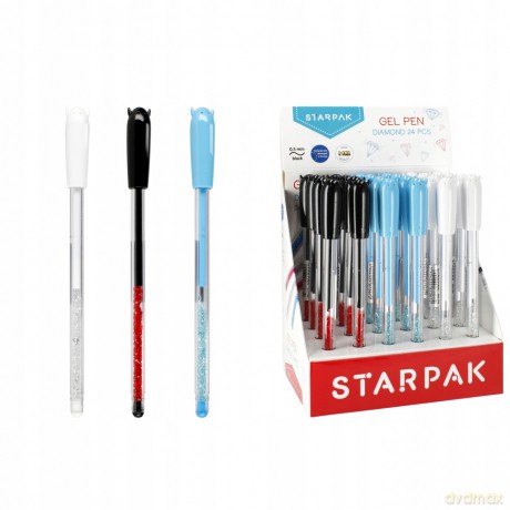 Długopis Żelowy Zamykany 0.5 Diament Display A 24 Starpak 507194