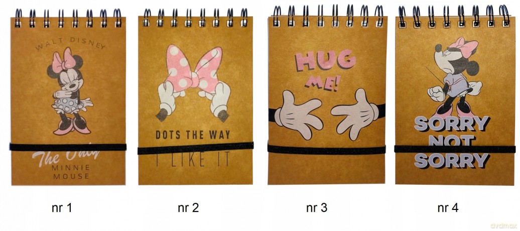 Kołonotes A6/96k Kratka z Gumką Minnie Beniamin 103564 Ben