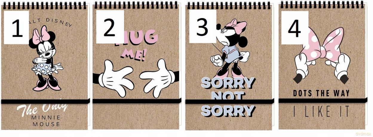 Kołonotes A6/96k Kratka z Gumką Minnie Beniamin 103564 Ben