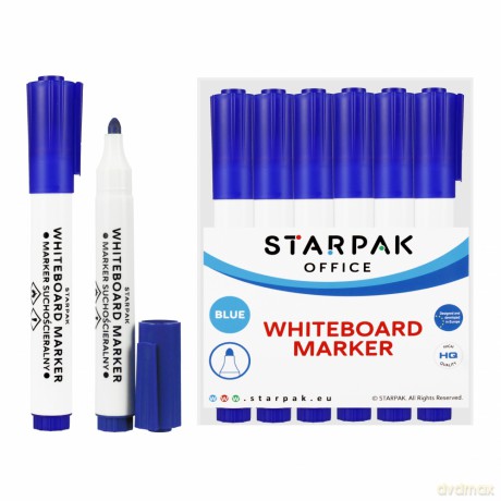 Marker Suchościeralny Okrągły Niebieski Starpak 524568 12 sztuk