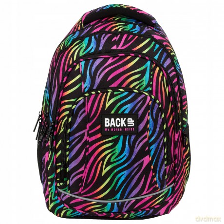 Plecak 4-komorowy Backup Kolorowa Zebra PLB6A35