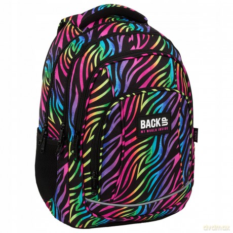 Plecak 4-komorowy Backup Kolorowa Zebra PLB6A35