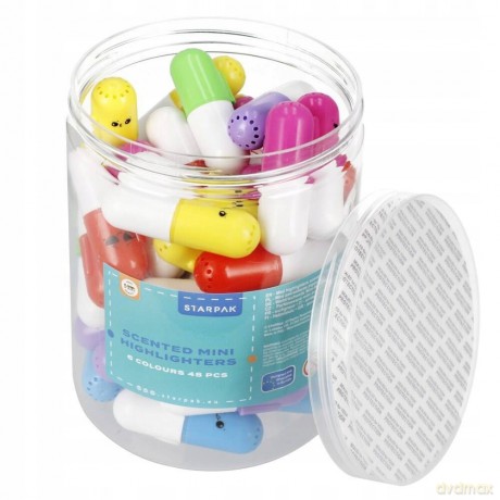 Zakreślacz Mini Zapachowy Mix Kolorów Starpak 518458 Tuba 48 sztuk