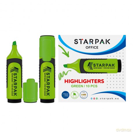 Zakreślacz Zielony Starpak 505520 10 sztuk