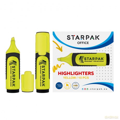 Zakreślacz Żółty Starpak 505519 10 sztuk
