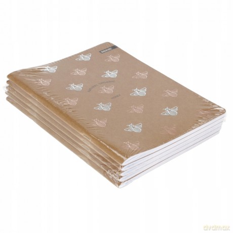 Zeszyt A5/60k Kratka Kraft Liner Beniamin 5 sztuk