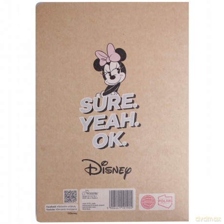 Zeszyt w kratkę A5 Minnie Mouse 60 kartek 5 sztuk