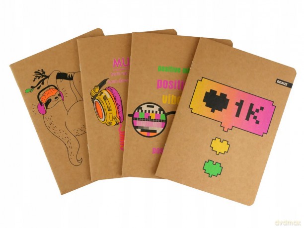 Zeszyt A5/80k Kratka Kraft Liner Fluo Fol A 5 Beniamin 610218 Ben