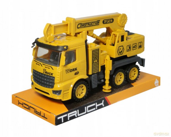 Auto ciężarówka z dźwigiem