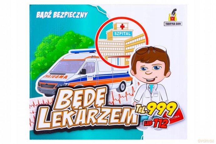 Gra planszowa BĘDĘ LEKARZEM GRA PLANSZOWA DLA DZIECI EDUKACYJNA