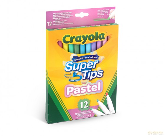 Crayola Supertips Pastel (12 szt.)