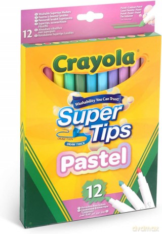 Crayola Supertips Pastel (12 szt.)