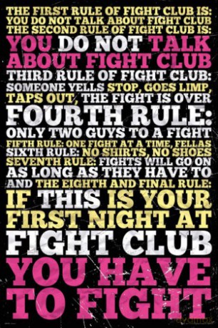 Fight Club / Podziemny krąg 8 zasad [PLAKAT]