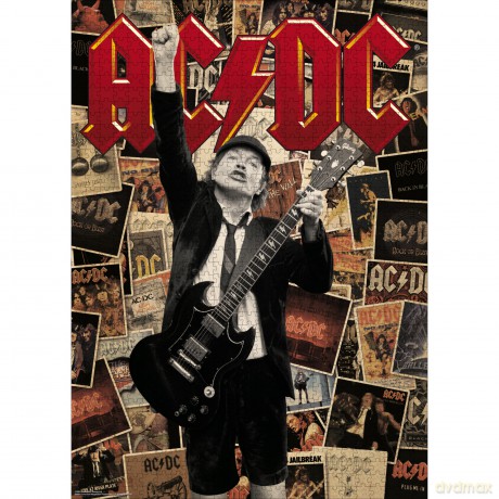 AC/DC - Jigsaw puzzle 1000 pieces - Angus Collage